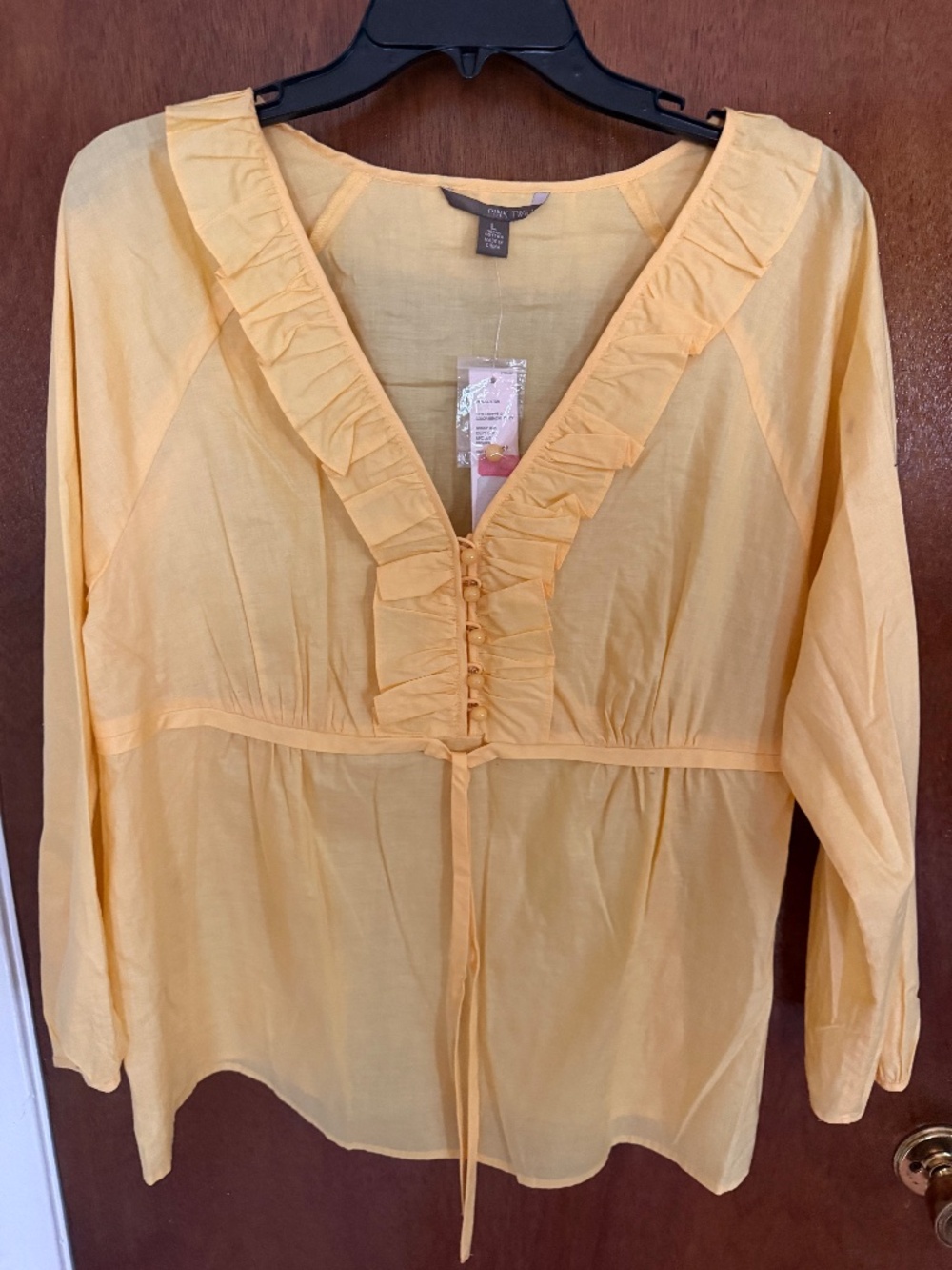 Yellow Button-Up Blouse
